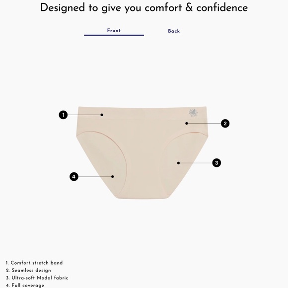 Bleuet Girl Chloe Bikini Brief size 14/16 Off white vanilla - Picture 3 of 3